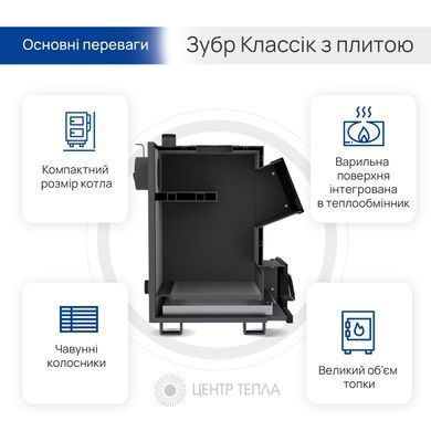 Котел Зубр Классик с плитой 12 кВт