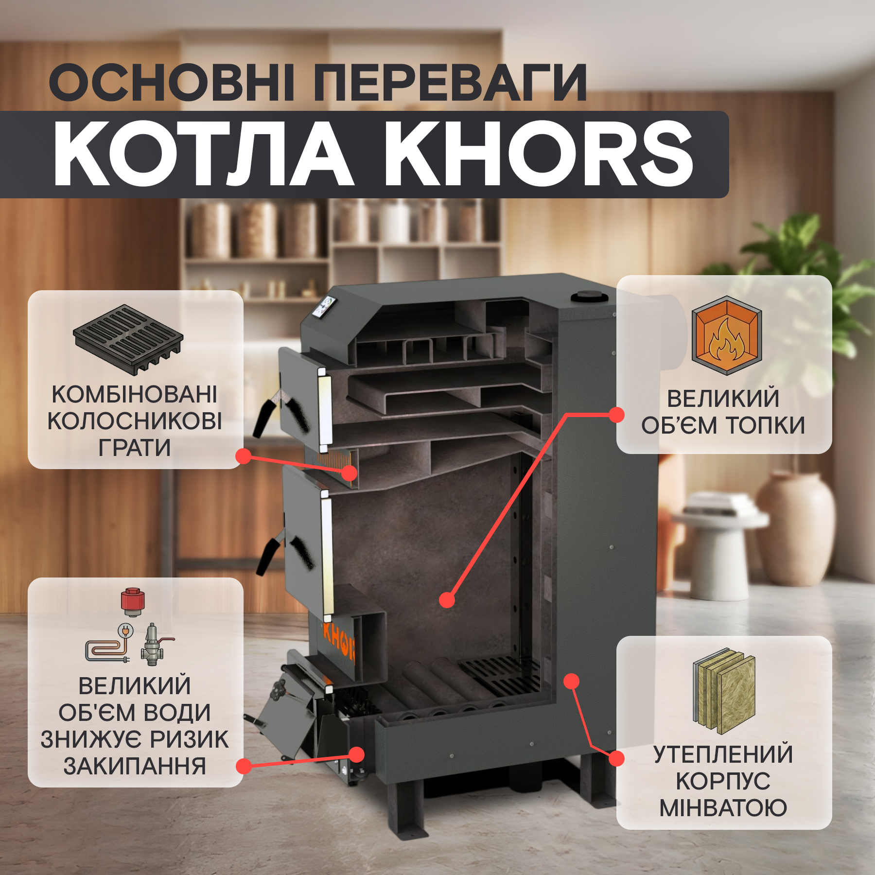 Котел Хорс МЛ - преимущества